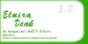 elmira deak business card